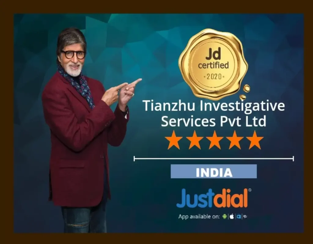 Justdial Certified 2020, Tianzhu Investigative Services pvt ltd. India